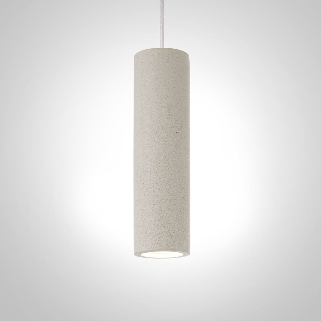 Pendelleuchte, GU10, Lampe Für Wohnzimmer Esszimmer Küche, Höhenverstellbar Farbe  Beton-Sandstein-Weiß