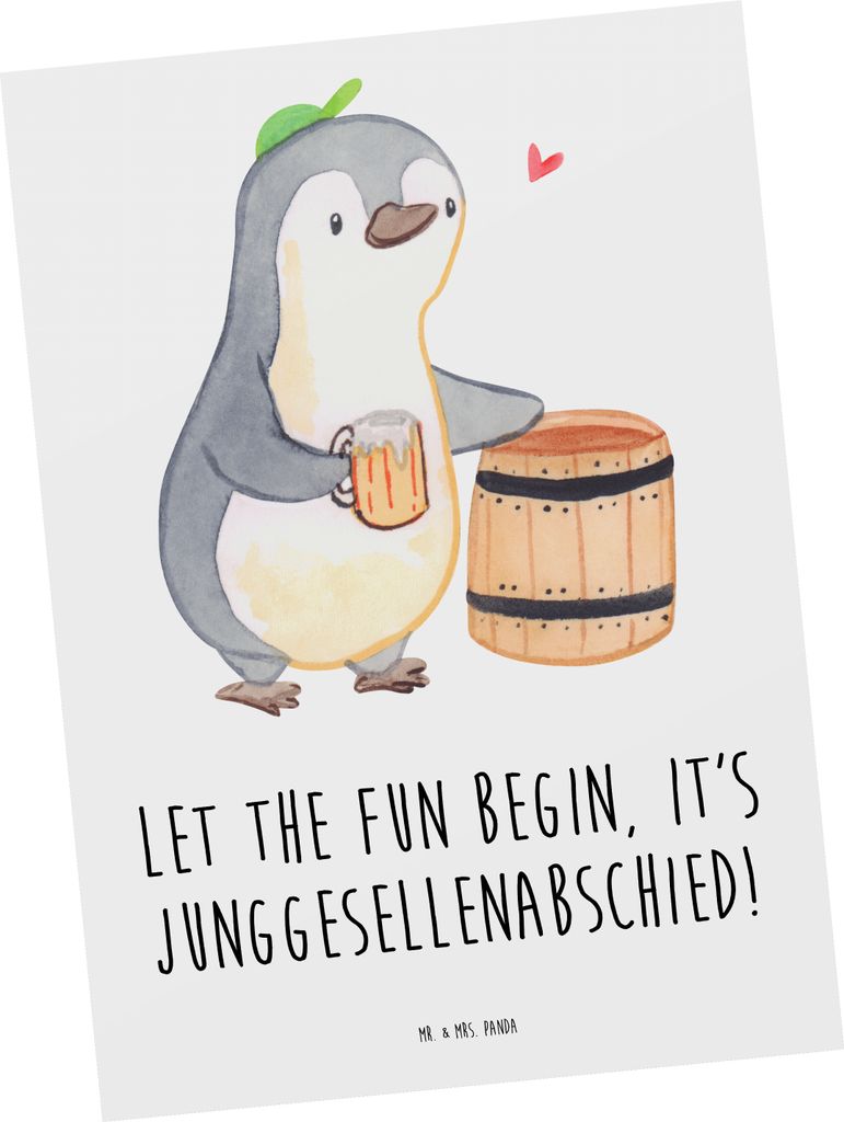 Mr. & Mrs. Panda Postkarte Junggesellenabschied Spaß - Weiß - Geschenk, Geschenke, unvergessliche Momente, bildkarte, Heiraten, Ansichtskarten, G...