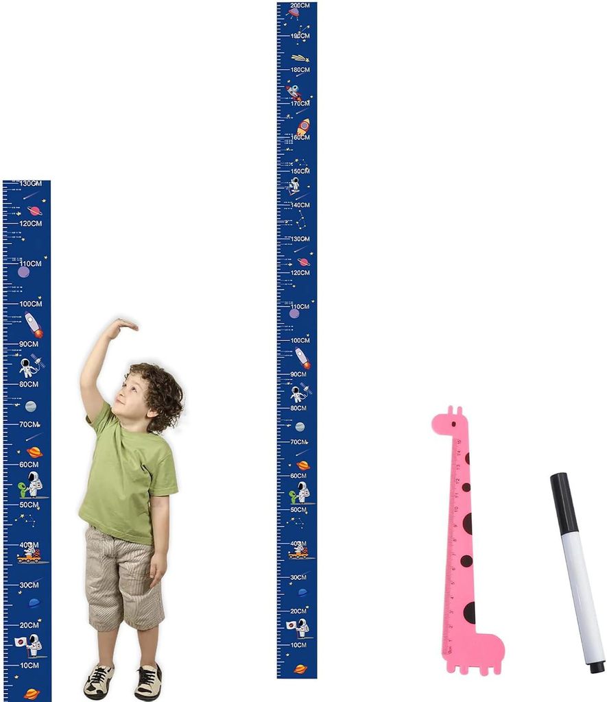 Wand-Wachstumsmesslatte für Babys mit Astronautenmotiv, Hänge-Wachstumsmesslatte für Mädchen und Jungen.