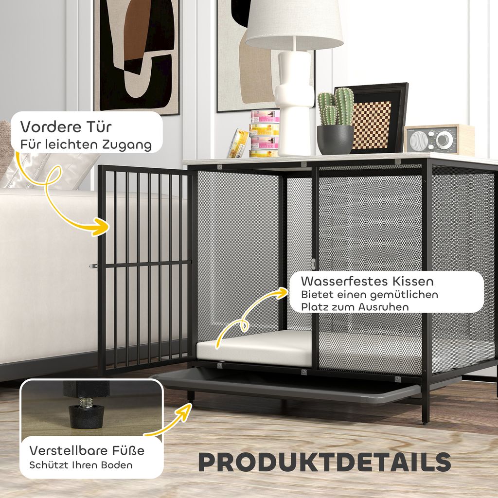 PawHut klec pro psa na doma, uzamykatelná bouda pro psa s Obrázek produktu 7