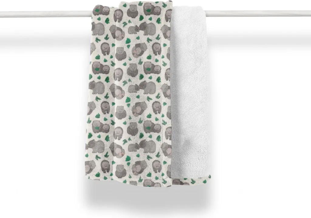 Coperta Decorativa ABAKUHAUS Wombat 125x175 - Flanella Avorio