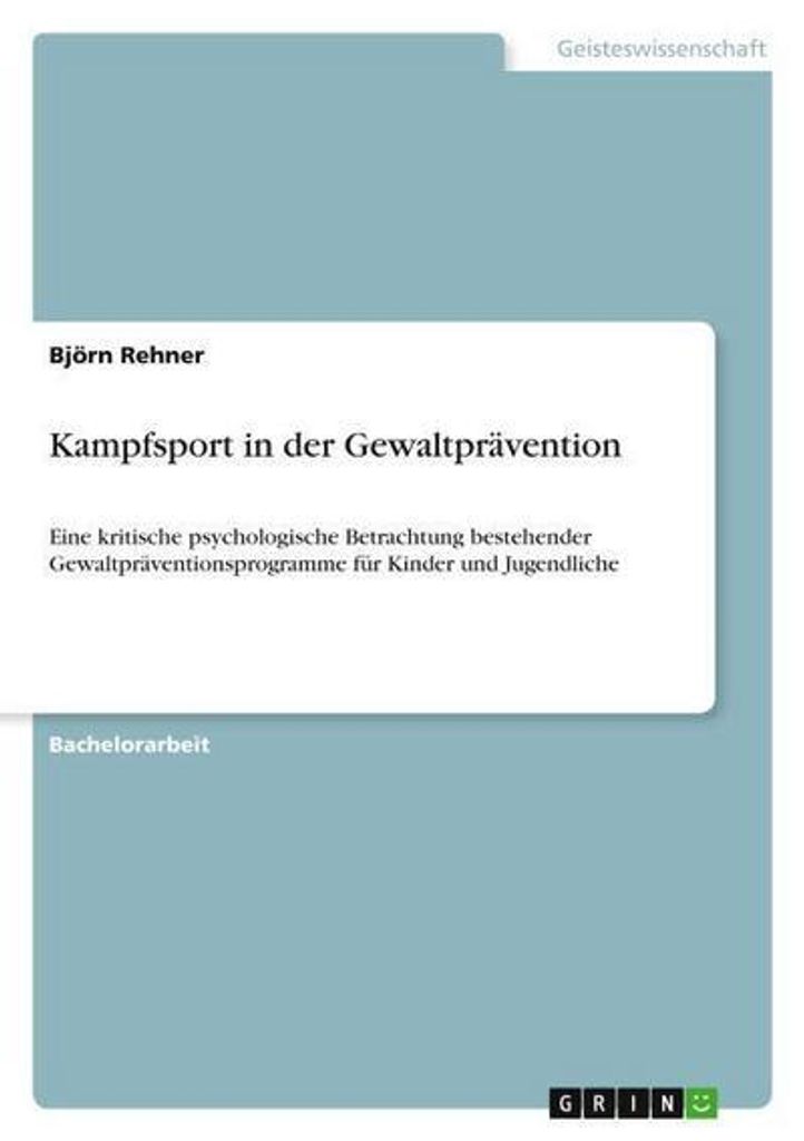 Kampfsport in der Gewaltprävention