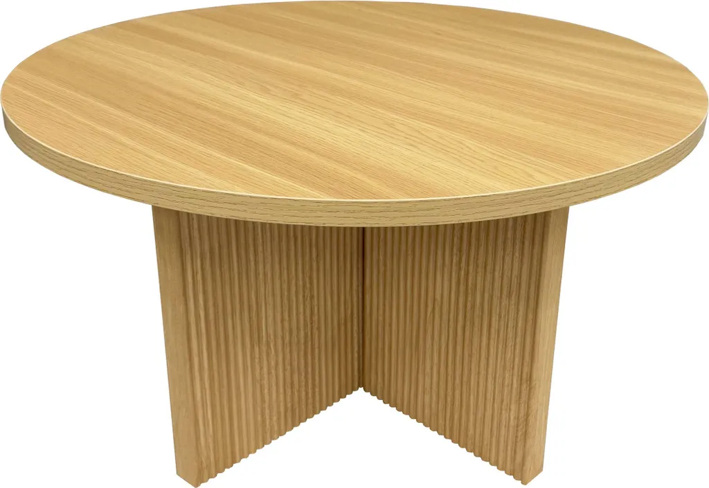 Table basse bois clair 80 cm style scandinave avec pieds compas chic