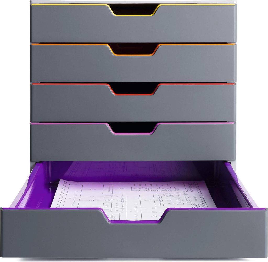 Odolný zásuvkový box VARICOLOR 5 priehradiek štítky Obrázok produktu 12