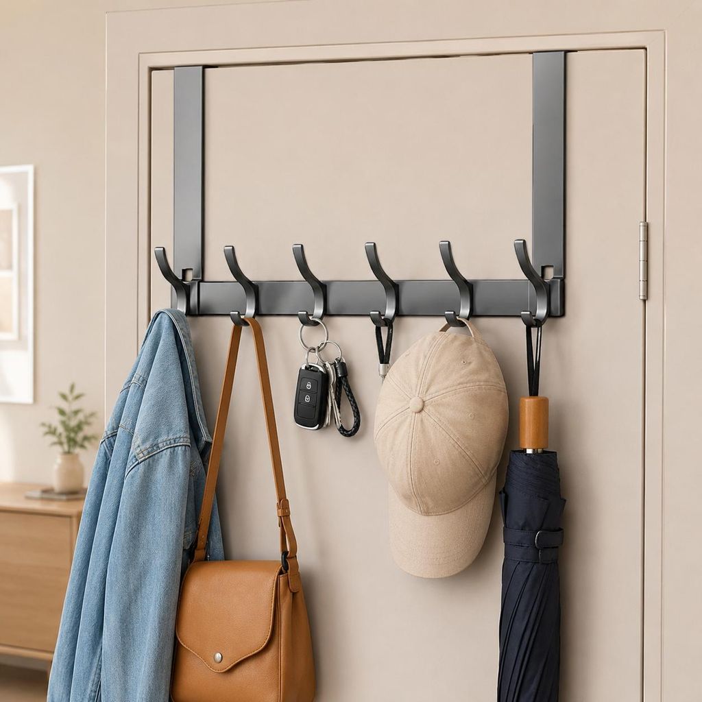 OKWISH Türgarderobe - Haken - Türhaken - Kleiderhaken Tür - Produktbild 
