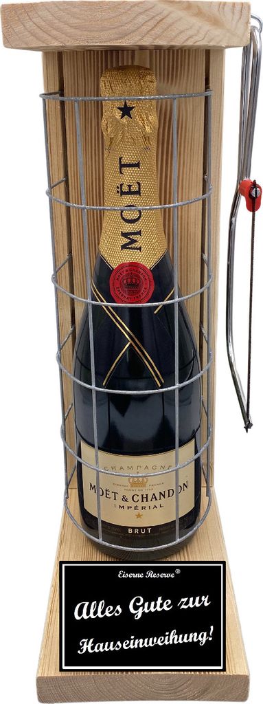 Moet - Alles Gute zur Hauseinweihung - Eiserne Reserve Gitterkäfig Geschenk zur Hauseinweihung