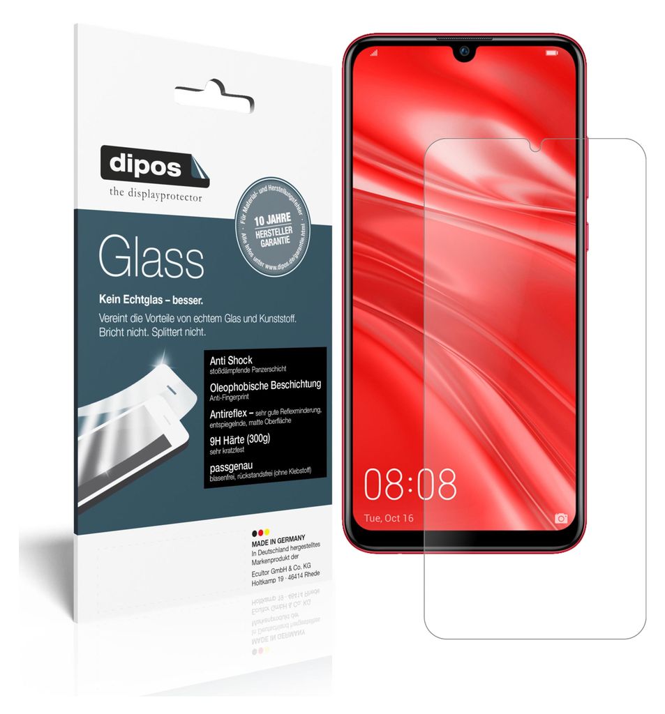 1+1x Schutzfolie für Huawei Nova Lite 3 matt - Anti-Shock 9H Folie dipos Glass