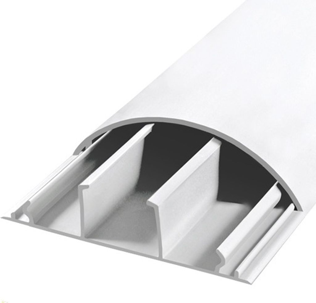 ARLI Wand / Fussboden Kabelkanal 2x 1m halbrund Produktbild 3