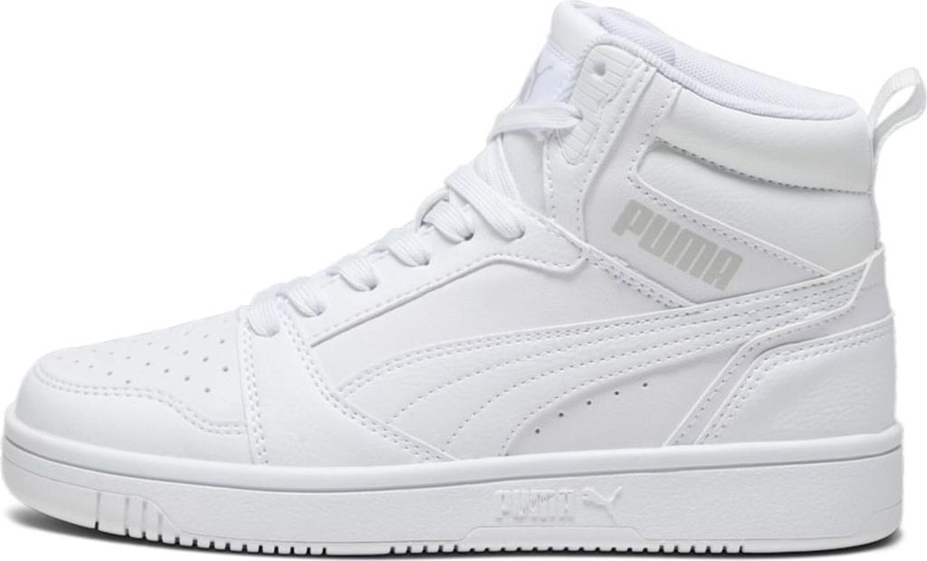 Puma Rebound V6 Mid Jr White-Cool Light Gray Größe EU 38,5 Produktbild 