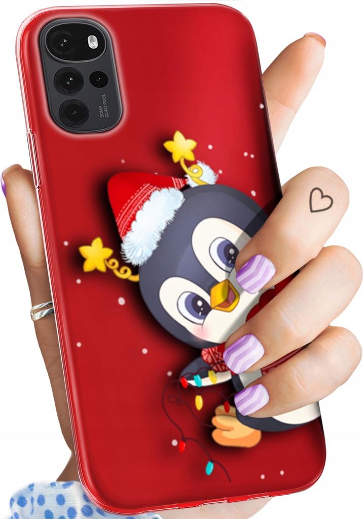 BEDRUCKTE HÜLLEN für MOTOROLA MOTO G22 HANDYHÜLLEN HANDY SCHUTZ HÜLLE CASE SILIKON MUSTER WEIHNACHTEN SANTA CLAUS CHRISTMAS