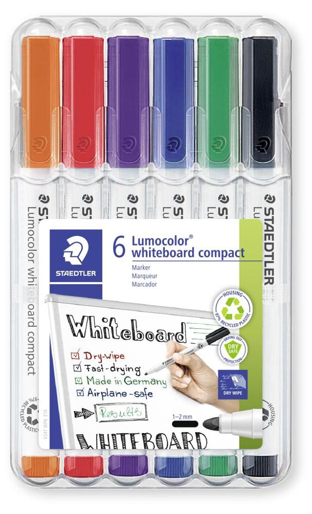STAEDTLER Lumocolor 341 Whiteboard-Marker compact Box mit 6 Produktbild 