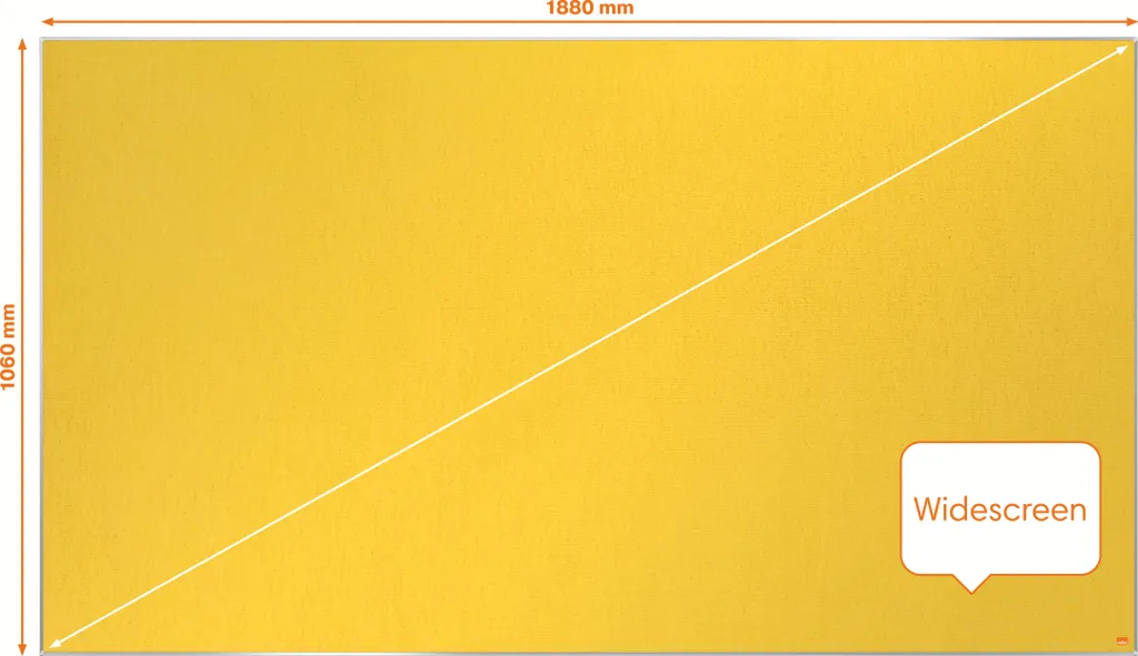 Nobo Impression Pro 1915433 Tableau de notes feutre jaune 106x188cm - 4