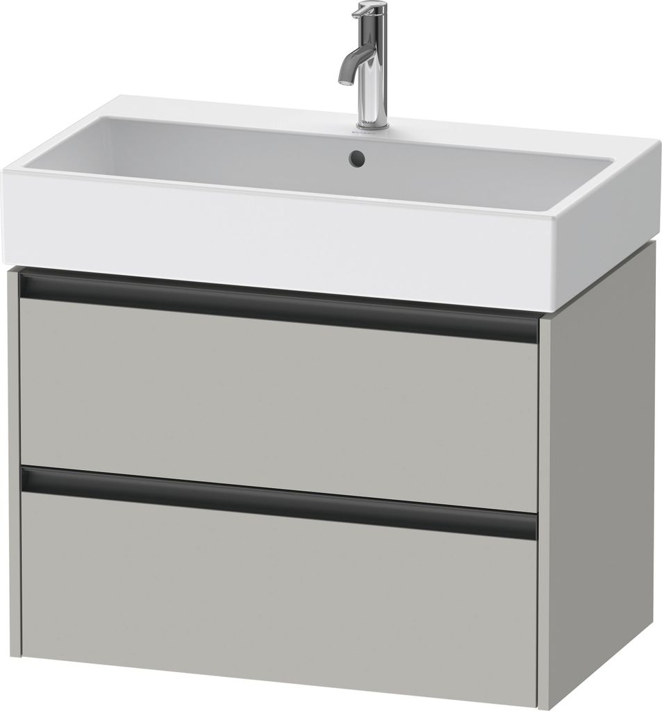 Duravit Ketho.2 Wastafelonderkast 78,4x46x54,9 cm Mat Betongrijs