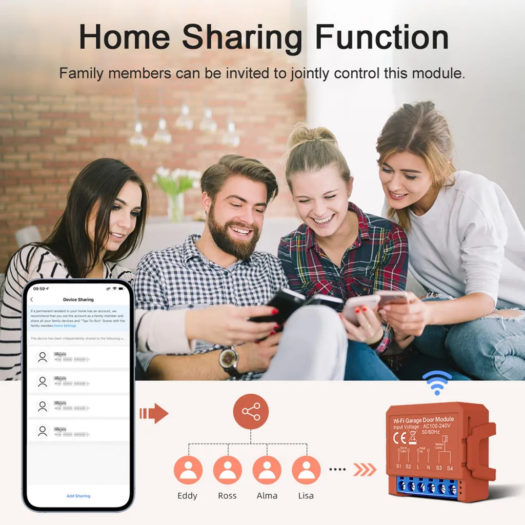 Tuya WiFi Contrôleur de Porte de Garage Intelligent avec Module Timer - 4