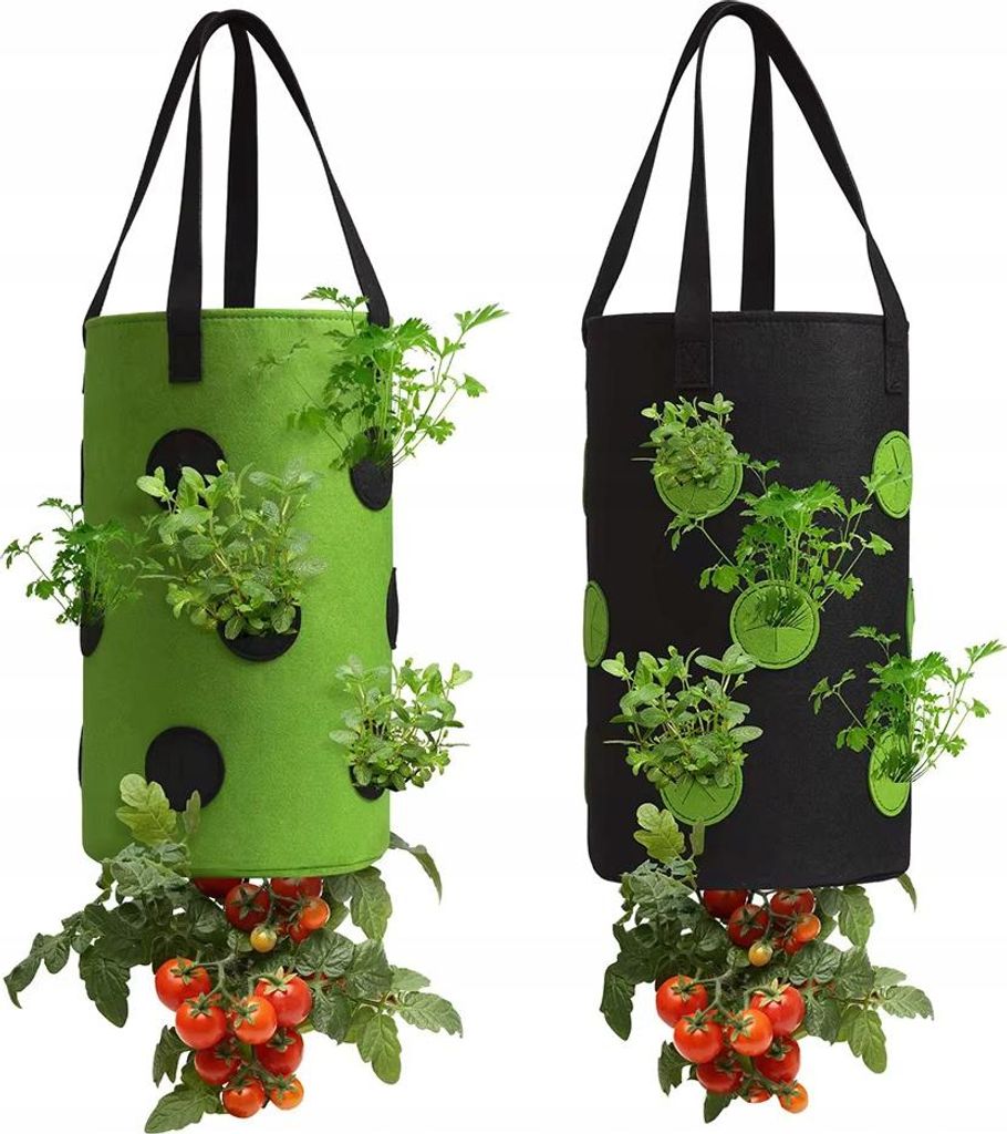 2x Pflanzenanbaubeutel Pflanzbeutel Hängetopf Tomaten Erdbeeren Kräuter