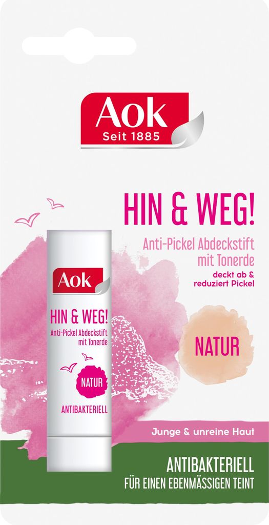 Aok Abdeckstift HIN & WEG! Anti-Pickel Abdeckstift mit Tonerde 3,2g