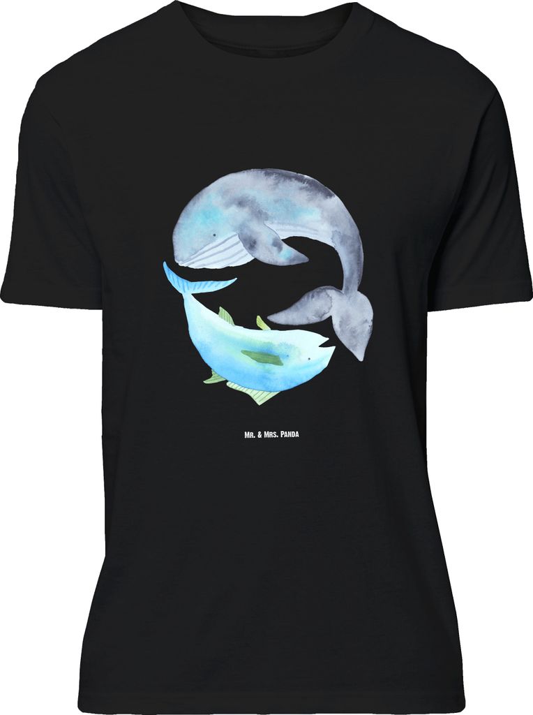 Mr. & Mrs. Panda Größe M T-Shirt Walfisch Thunfisch - Schwarz - Geschenk, mit Spruch, Tshirt, Tunfisch, Herren, Shirt, Wahl, Witz, Lustig, Des Ta...