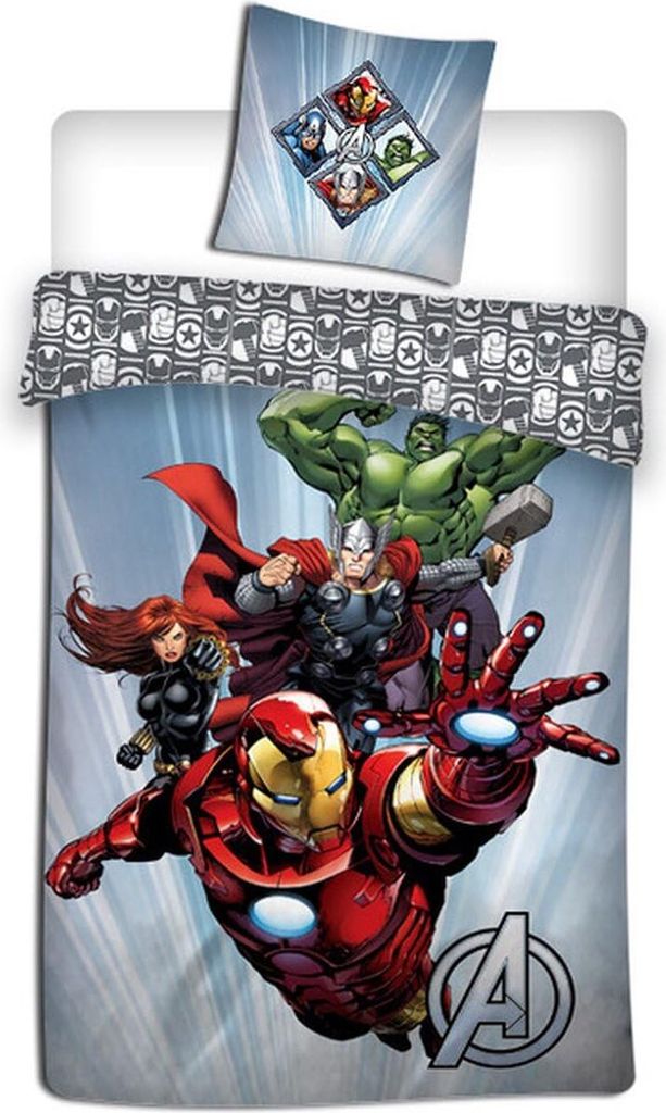 Avengers Dekbedovertrek - 140x200 cm Produktbild 