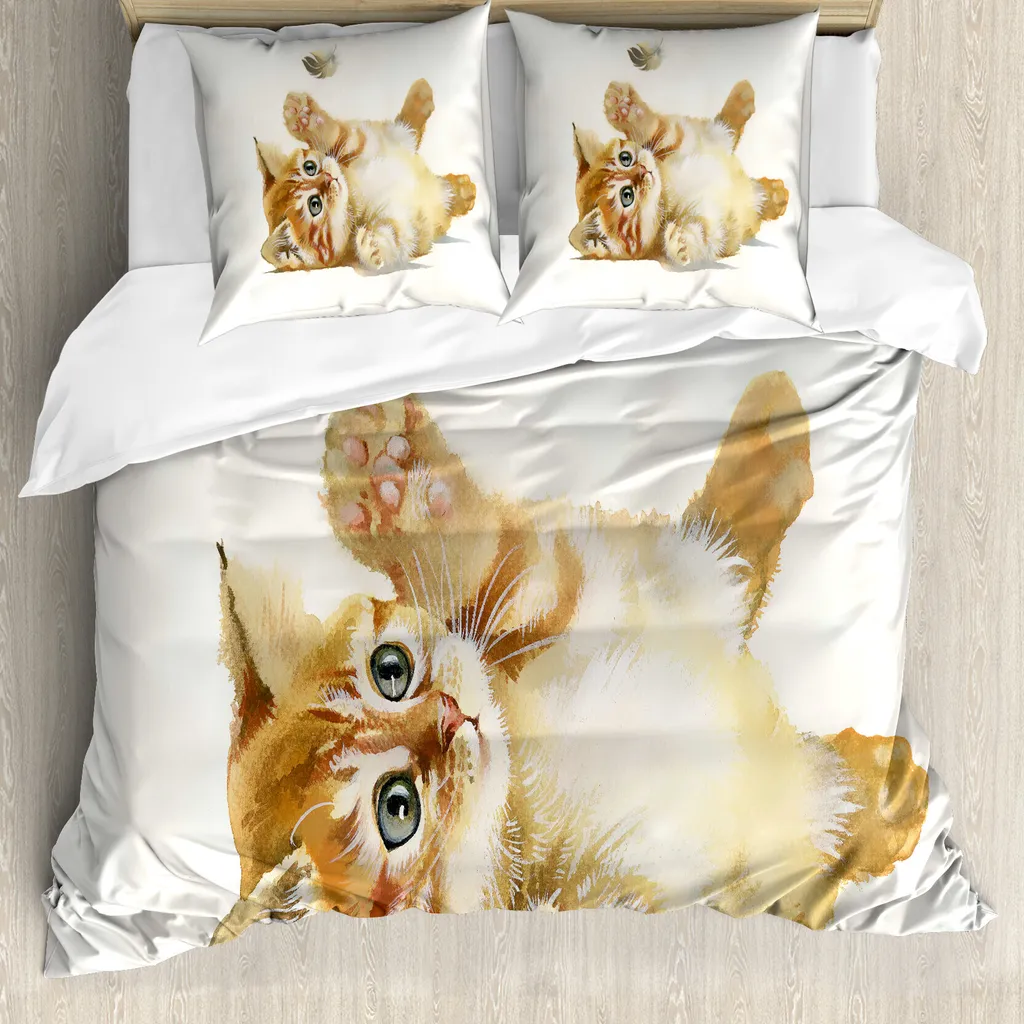Arazzo ABAKUHAUS Gatto E Scheletro Di Pesce 140x230 Cm - Microfibra, Crema Grigio