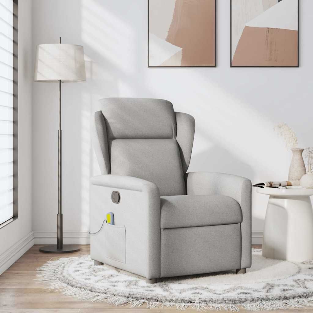 "WINTER SALE"Massagesessel - TV-Sessel - Einzelsofa elegantes Design - Wolkengrau Stoff - 78x95x100cm - Couchsessel NeuMöbel729861