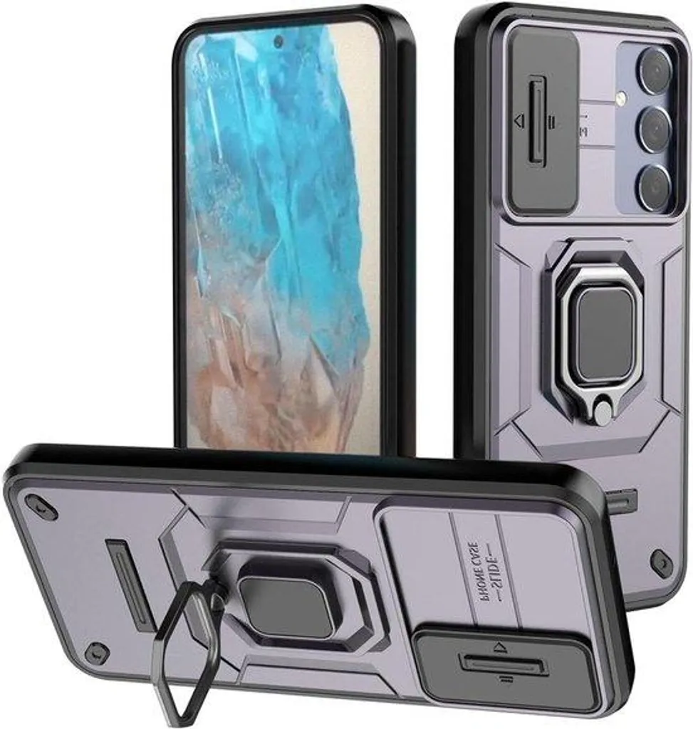 Coque robuste pour Galaxy M35 5G idéale extérieur - Silicone Anti-choc Bleu
