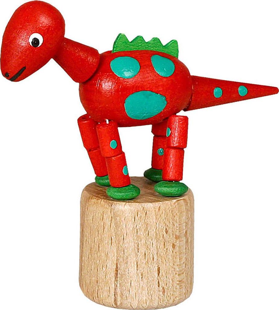 Wackeltier Dinosaurier rot (8,5cm) von Jan Stephani