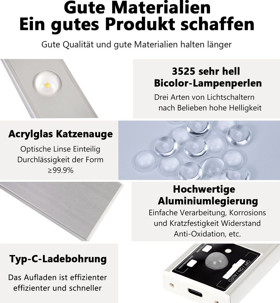 60CM Led Unterbauleuchte Lichtleiste Mit Bewegungsmelder Produktbild 14