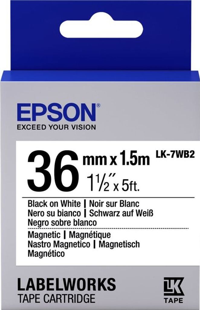 Original Epson C 53 S 657002 / LK-7WB2 Farbband multicolor 36mm x 1,5m - ersetzt Epson C53S657002 / LK7WB2 Inkfilm