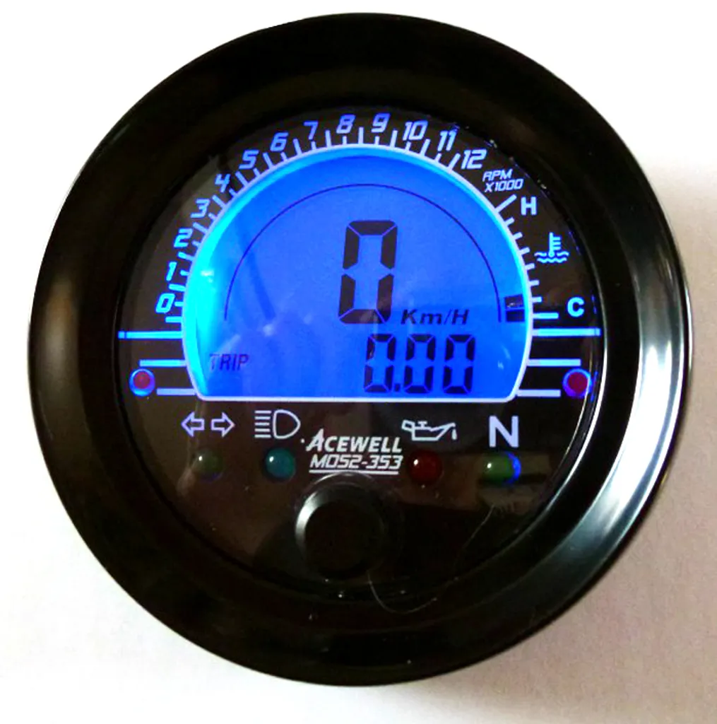 Compteur de vitesse digital et tachymètre DZM pour moto universelle