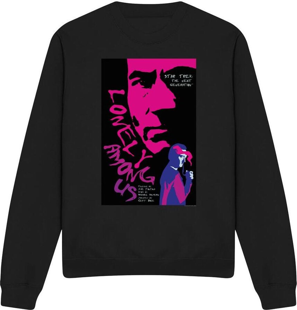 Star Trek - "The Next Generation Season 1 Episode 7" Sweatshirt für Herren/Damen Uni TV11680 (XXL) (Schwarz)