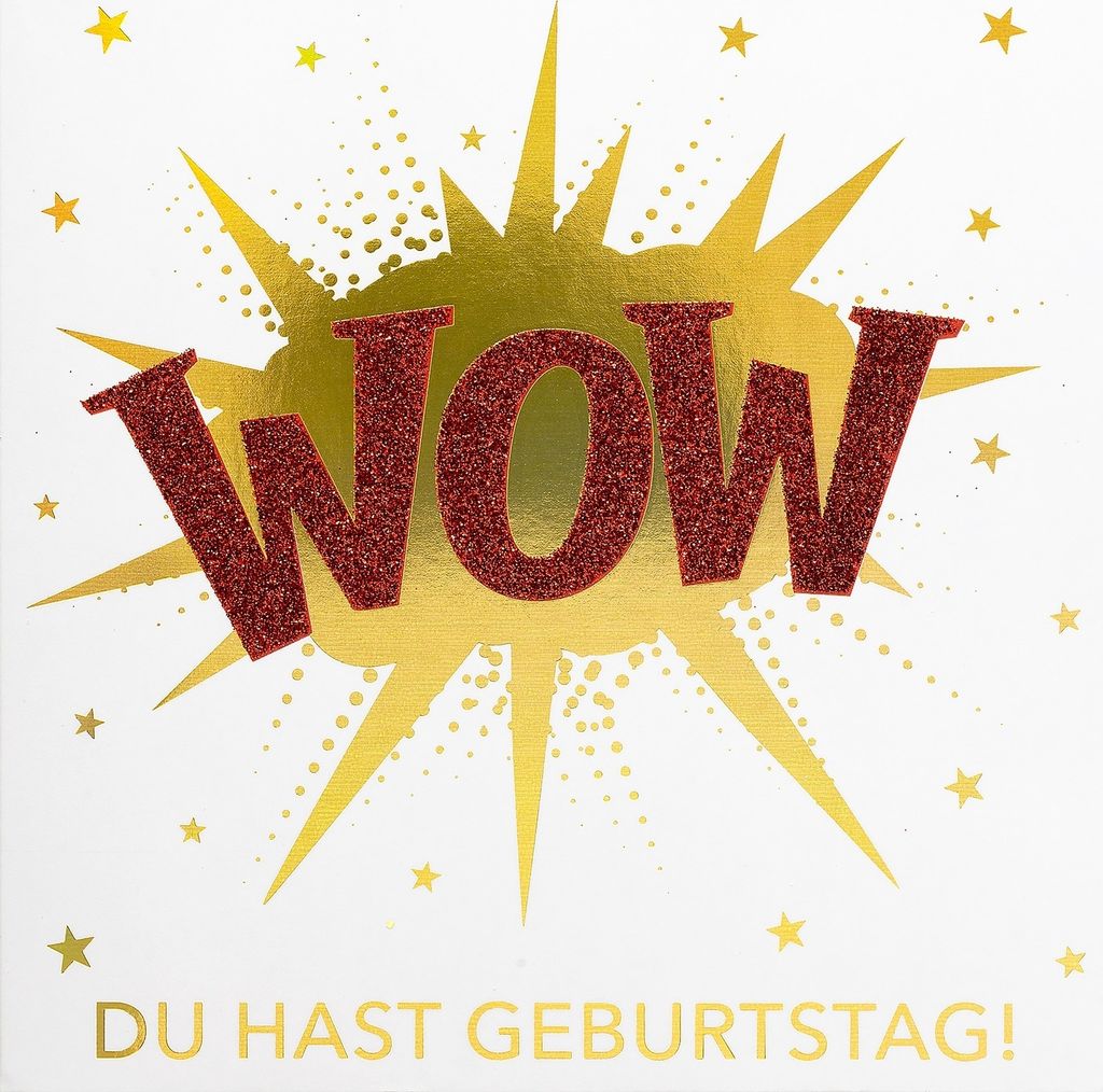 Geburtstag Bling Bling Quadratische Glückwunschkarte im Format 15x15
