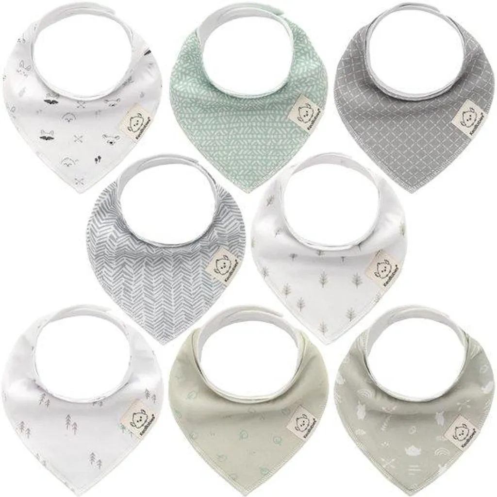 8 Bavoirs Bébé Ultra-Absorbants : Coton Éponge Mixte pour Filles et Garçons