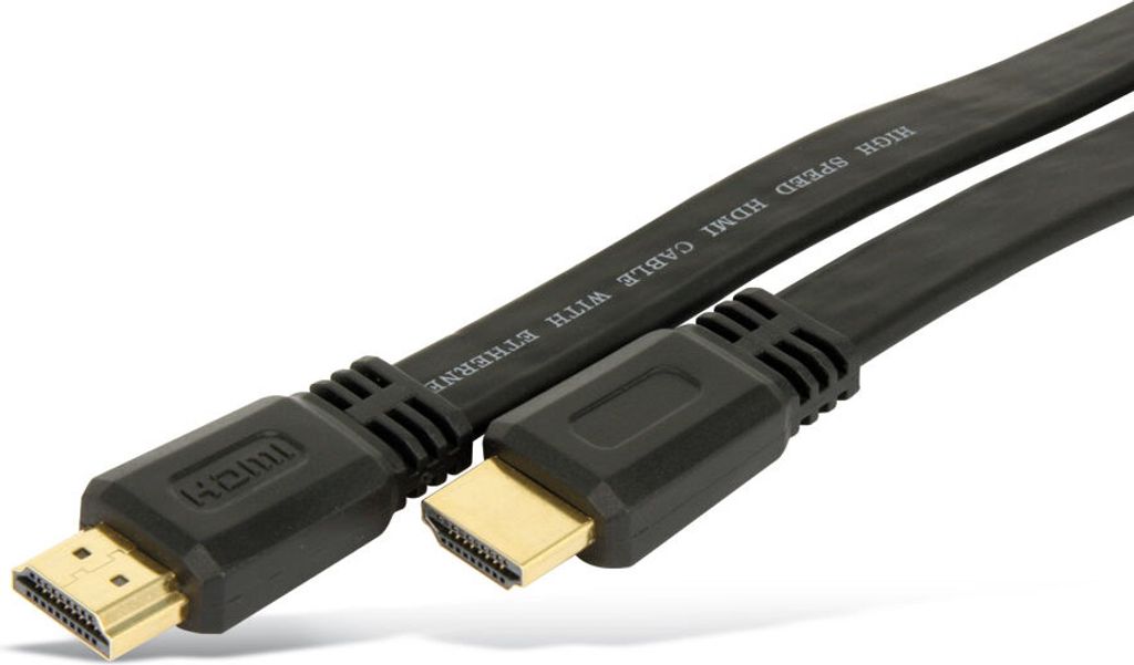 ShiverPeaks S/CONN maximum connectivity HDMI Anschlußkabel-HDMI A-Stecker auf HDMI A-Stecker, vergoldete Kontakte, FLACH, Full HD, ULTRA HD, 3D, H...