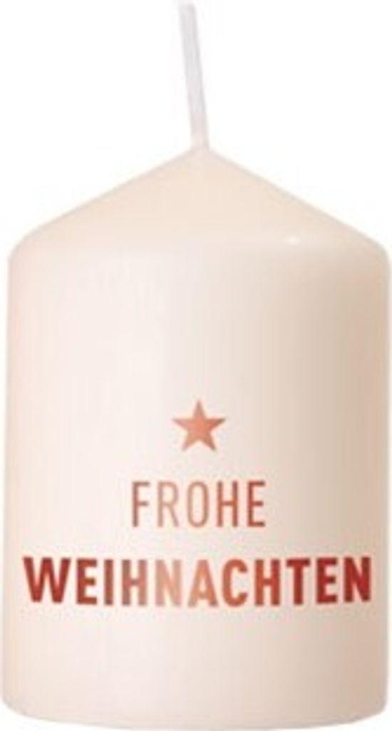 Flämmchen, dunkelrot "FROHE WEIHNACHTEN"