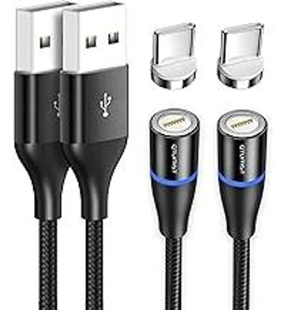 Cavo Ricarica Magnetica USB C 2 Pezzi 2m Fast Charge Xiaomi Huawei