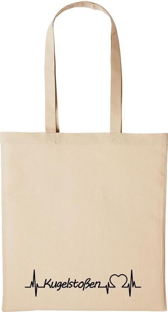 Huuraa Baumwollbeutel Kugelstoßen Geschenk Einkaufstasche Natural 10 Liter Baumwolle Kugelstoßen Accessoire