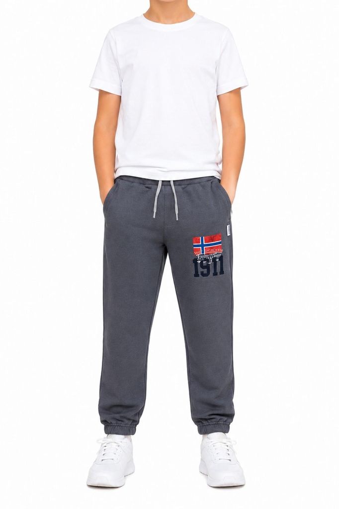 31285 STUMMER Jungen Sweathose Jogginghose Gr. 128 – Grau, 95 % Baumwolle, 5 % Elasthan