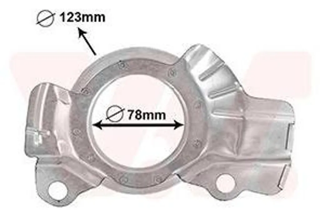 Tôle d'ancrage de frein pour KIA PICANTO TA protection disque de frein