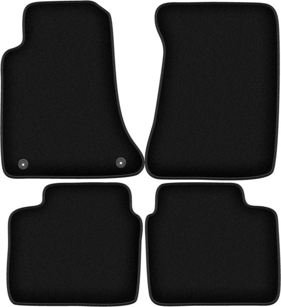 Wielganizator Velours-Autoteppiche – passend für Opel Omega A (Limousine, Kombi, Bj. 1986-1994) – schwarz, passgenau, mit Befestigungen set 4...