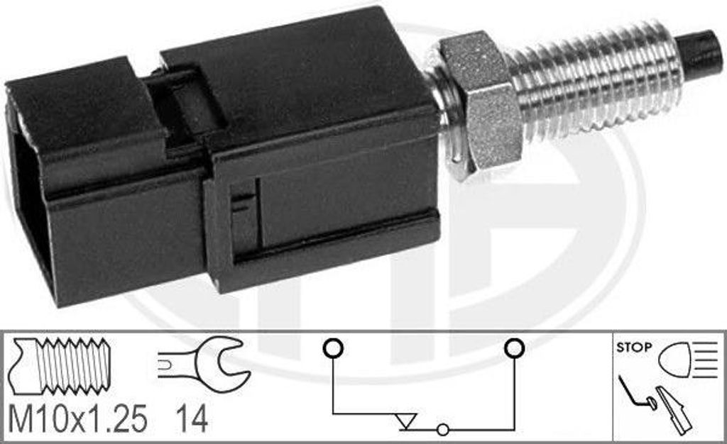 ERA 330044 Bremslichtschalter OE 1953659 kompatibel mit Maverick, 200 SX, 300 ZX, Almera, Cabstar, Cefiro, Maxima, Navara, NP300, NT400, Pathfinder...