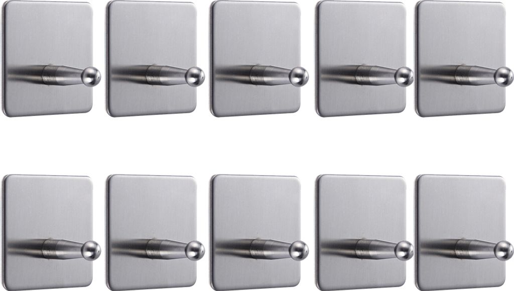 10st selbstklebend Edelstahl Handtuchhaken Handtuch Racks Wandhaken für Küche Bad