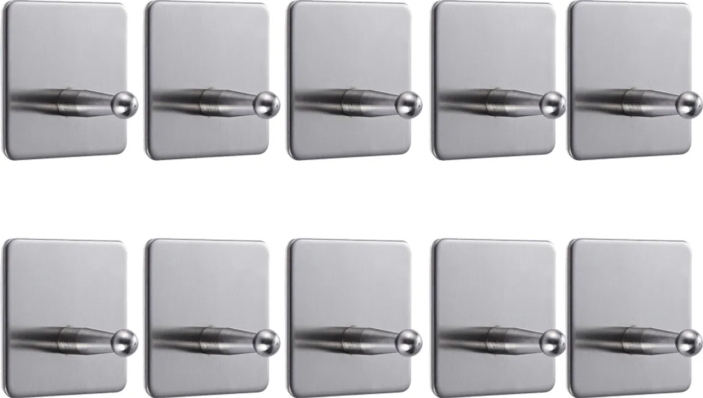 Porte-Serviette Mural Inox Auto-Adhésif de 10 Unités sans Perçage Mural
