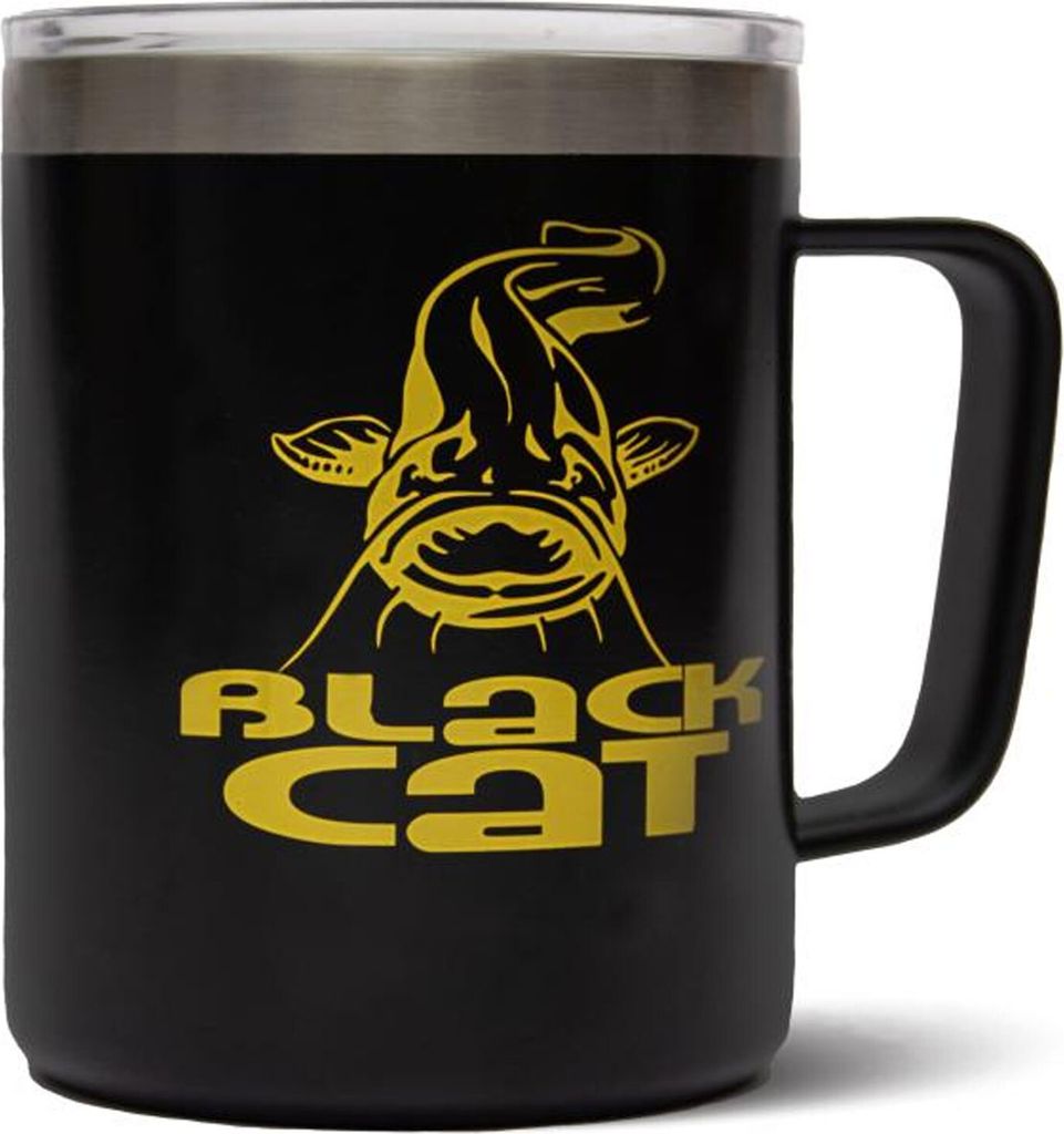 Black Cat Stainless Steel Thermal Mug