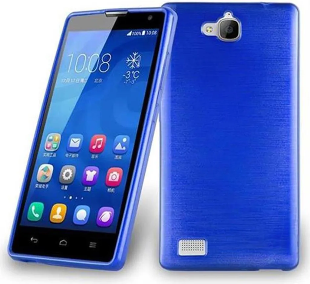 Cover Honor 3C Cadorabo Blu Silicone TPU Flessibile e Sottile