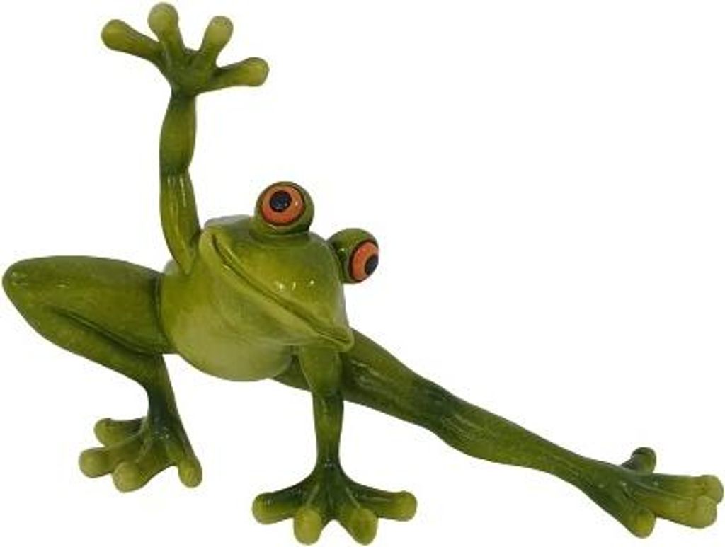 Dekofigur Frosch hockend 28 x 20 cm grün