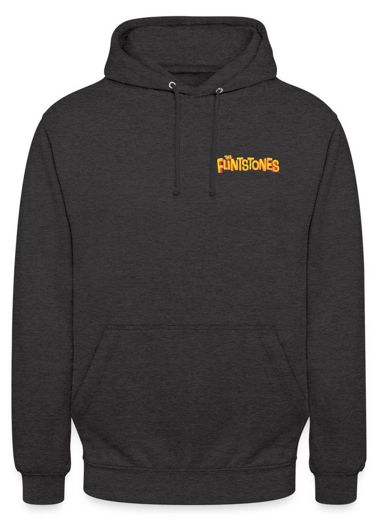 Spreadshirt The Flintstones Front- & Backprint Bedrock Crew Uni Hoodie, S, Anthrazit