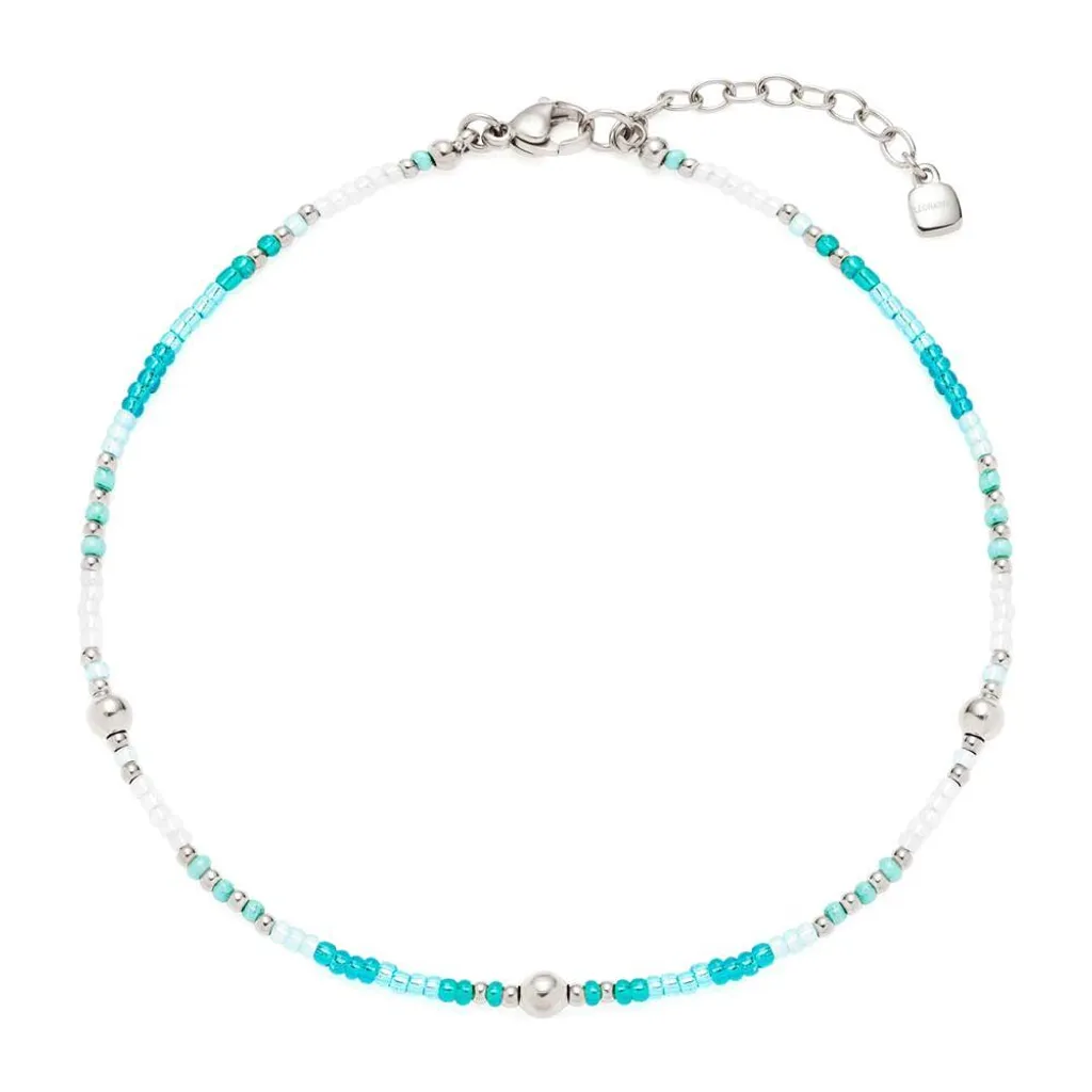 Bracelet de Cheville Acier Inox Happy CIAO par Leonardo - Argenté