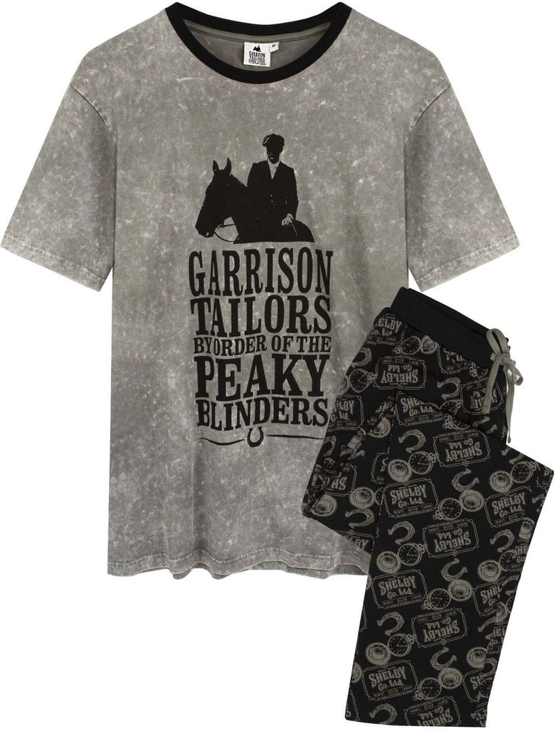 Peaky Blinders - Schlafanzug mit langer Hose für Herren NS6627 (L) (Grau/Schwarz)