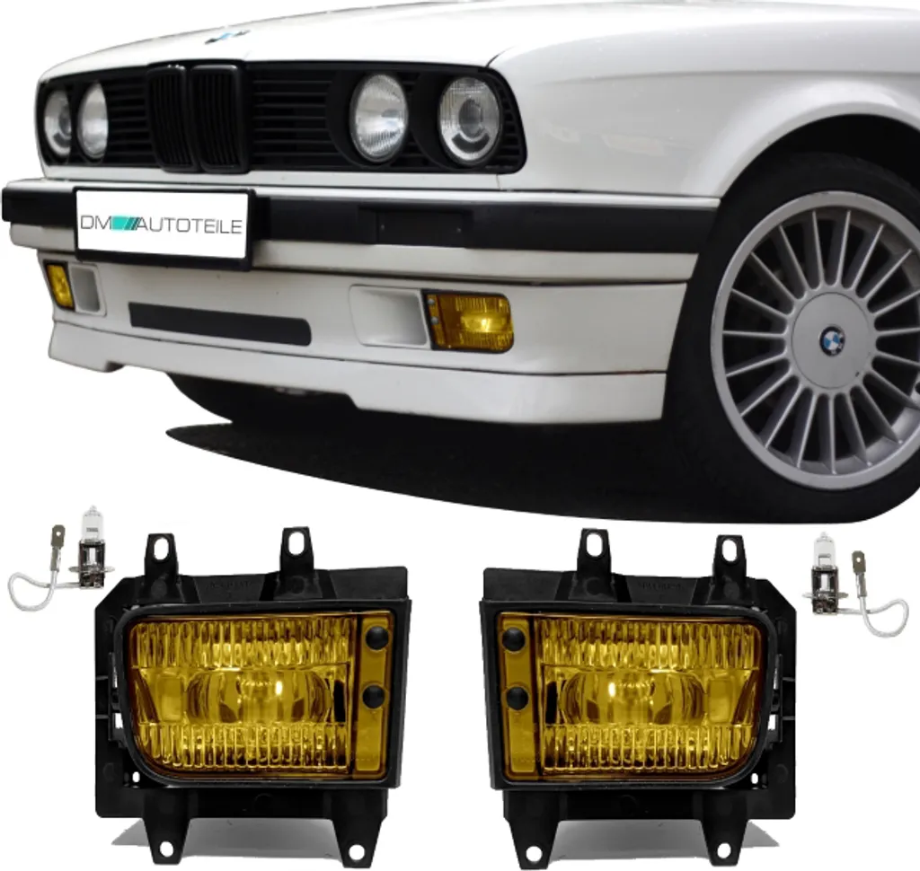 Éclairage Antibrouillard Jaune H3 BMW E30 : Visibilité et Style Rétro