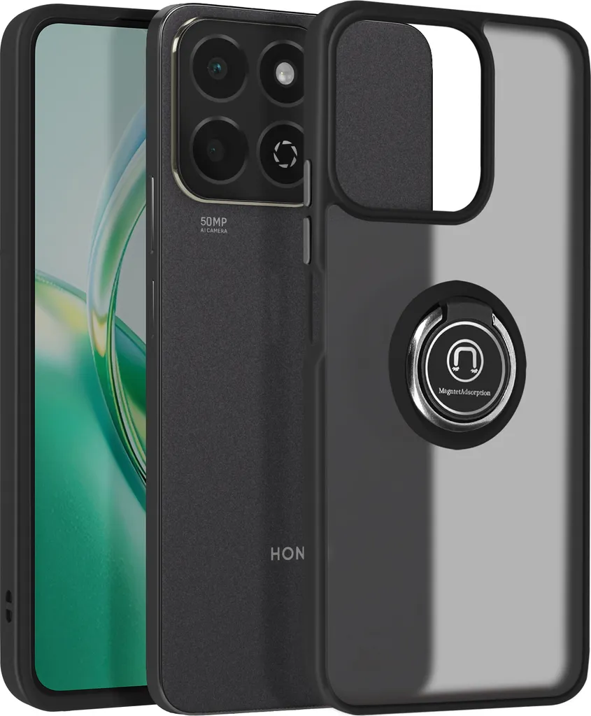 Custodia Honor 200 Avizar con Anello in Metallo Nero - Protezione Top